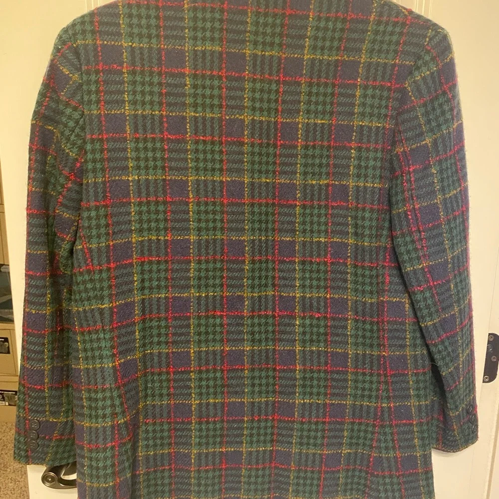 Lands' End Women’s Wool Plaid Blazer - Multicolor